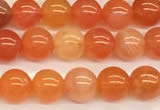 CAA5924 15 inches 6mm round red botswana agate beads