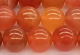 CAA5925 15 inches 8mm round red botswana agate beads