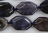 CAA595 15.5 inches 18*25mm faceted octagonal dragon veins agate beads