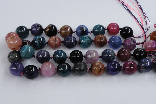 CAA606 15.5 inches 20mm round dragon veins agate beads wholesale