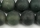 CAA6073 15 inches 10mm round matte moss agate beads