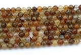 CAA6111 15.5 inches 6mm round dragon vein agate gemstone beads