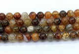 CAA6113 15.5 inches 10mm round dragon vein agate gemstone beads