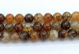 CAA6114 15.5 inches 12mm round dragon vein agate gemstone beads