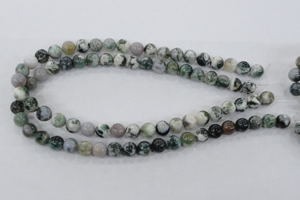 CAA702 15.5 inches 10mm round tree agate gemstone beads wholesale