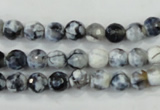 CAA709 15.5 inches 6mm faceted round fire crackle agate beads