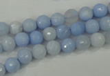 CAA735 15.5 inches 6mm faceted round blue lace agate beads wholesale