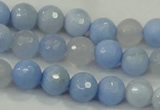 CAA737 15.5 inches 10mm faceted round blue lace agate beads wholesale