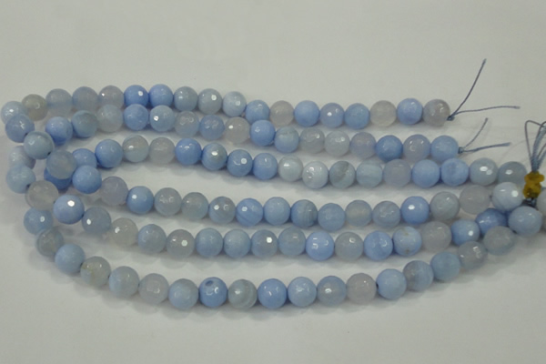 CAA737 15.5 inches 10mm faceted round blue lace agate beads wholesale