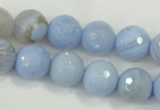 CAA739 15.5 inches 14mm faceted round blue lace agate beads wholesale