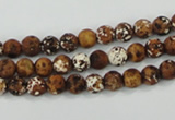 CAA749 15.5 inches 6mm round wooden agate beads wholesale