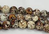 CAA752 15.5 inches 12mm round wooden agate beads wholesale