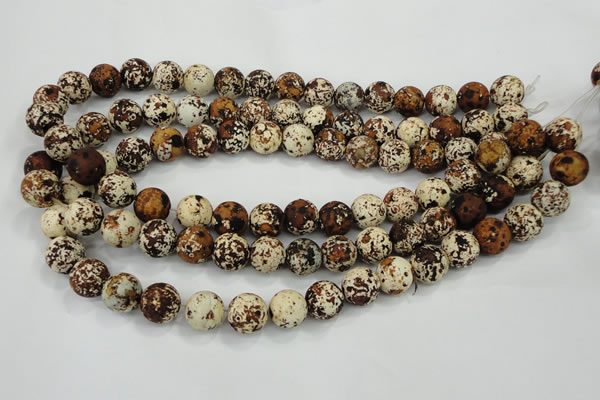 CAA752 15.5 inches 12mm round wooden agate beads wholesale