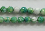 CAA793 15.5 inches 8mm faceted round fire crackle agate beads