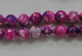 CAA795 15.5 inches 8mm faceted round fire crackle agate beads