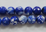 CAA798 15.5 inches 10mm faceted round fire crackle agate beads