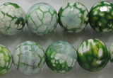 CAA810 15.5 inches 16mm faceted round fire crackle agate beads