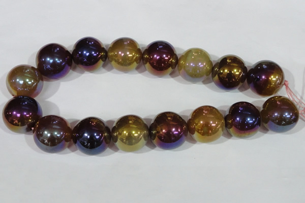 CAA877 15.5 inches 25mm round AB-color red agate beads