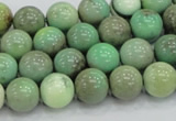 CAB01 15.5 inches 10mm round green grass agate gemstone beads