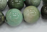 CAB02 15.5 inches 20mm round green grass agate gemstone beads