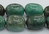 CAB05 15.5 inches 18*25mm nugget green grass agate gemstone beads