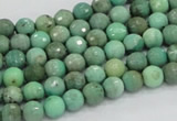 CAB06 15.5 inches 6mm faceted round green grass agate gemstone beads