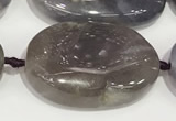 CAB1001 15.5 inches 20*30mm - 22*32mm nuggets purple agate gemstone beads