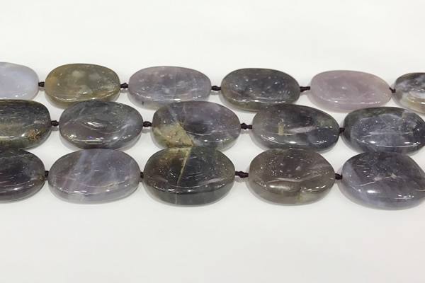 CAB1001 15.5 inches 20*30mm - 22*32mm nuggets purple agate gemstone beads