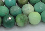 CAB11 15.5 inches 16mm faceted round green grass agate gemstone beads