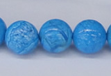 CAB223 15.5 inches 14mm round blue crazy lace agate beads