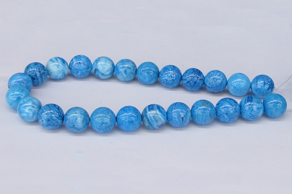 CAB224 15.5 inches 16mm round blue crazy lace agate beads