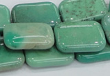 CAB29 15.5 inches 18*25mm rectangle green grass agate gemstone beads