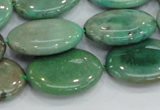 CAB31 15.5 inches 18*25mm oval green grass agate gemstone beads