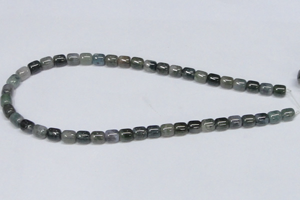 CAB391 15.5 inches 8*8mm column moss agate gemstone beads wholesale