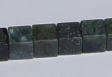 CAB399 15.5 inches 12*12mm cube moss agate gemstone beads wholesale