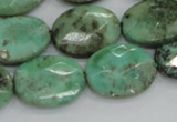 CAB40 15.5 inches 15*20mm faceted oval green grass agate beads