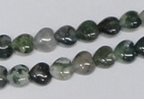 CAB404 15.5 inches 8*8mm heart moss agate gemstone beads wholesale