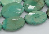 CAB41 15.5 inches 18*25mm faceted oval green grass agate beads