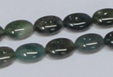 CAB410 15.5 inches 10*14mm oval moss agate gemstone beads wholesale