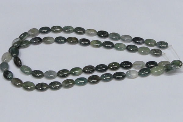 CAB410 15.5 inches 10*14mm oval moss agate gemstone beads wholesale