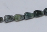 CAB424 15.5 inches 7*10mm faceted teardrop moss agate gemstone beads