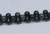 CAB427 15.5 inches 6*12mm bone-shaped moss agate gemstone beads