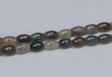 CAB437 15.5 inches 4*6mm rice indian agate gemstone beads wholesale