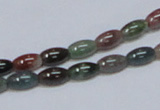 CAB438 15.5 inches 5*8mm rice indian agate gemstone beads wholesale