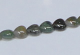 CAB452 15.5 inches 8*8mm heart indian agate gemstone beads