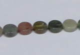 CAB455 15.5 inches 10mm coin indian agate gemstone beads wholesale