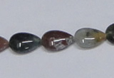 CAB460 15.5 inches 10*14mm flat teardrop indian agate gemstone beads