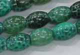 CAB51 15.5 inches 12*16mm egg-shaped peafowl agate gemstone beads