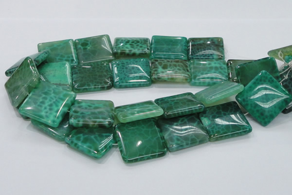 CAB60 15.5 inches 30*30mm square peafowl agate gemstone beads