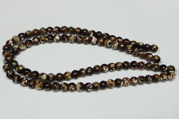 CAB610 15.5 inches 10mm round leopard skin agate beads wholesale